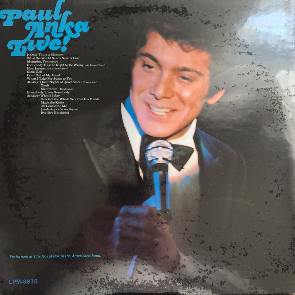 Paul Anka Live! '67 *Unopened Original Seal